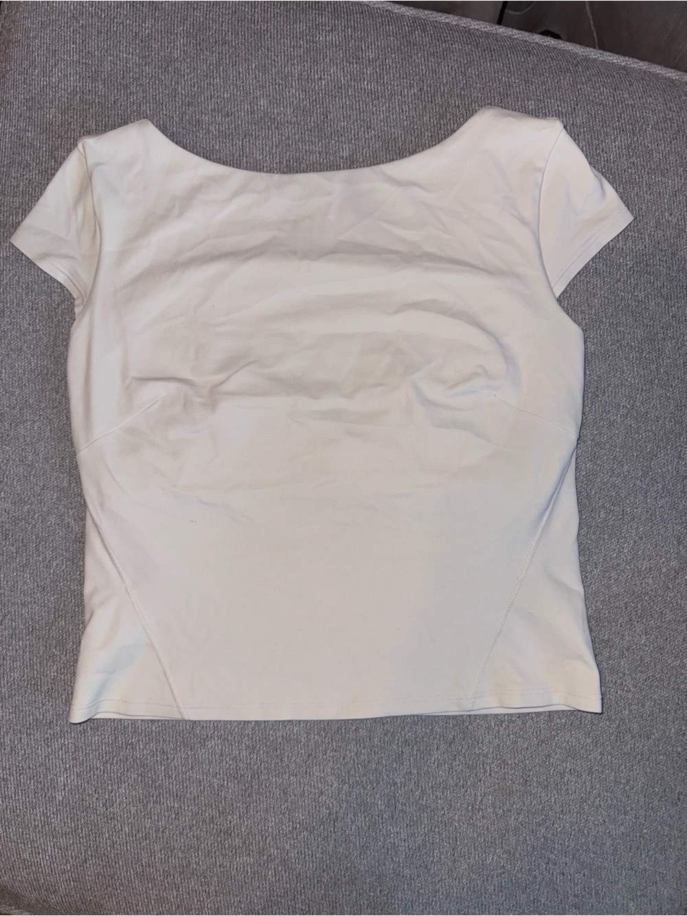 Lululemon Scoop-Back Align Short Sleeve Top in Ivory-8 - Picture 3 of 4